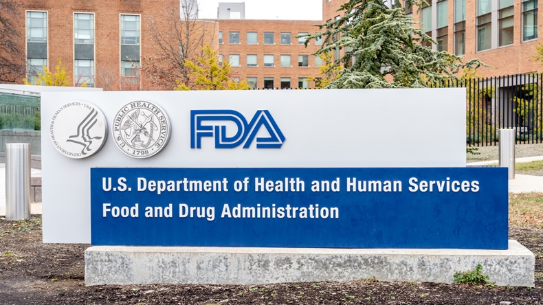 FDA (Food and Drug Administration) sign at its headquarters in Washington