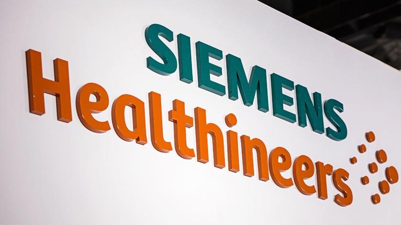 BEIJING, CHINA- AUGUST 19, 2017: Siemens Healthineers sign; Siemens Healthineers is a German company founded in 1847 and currently has about 45,000 employees. - Image 