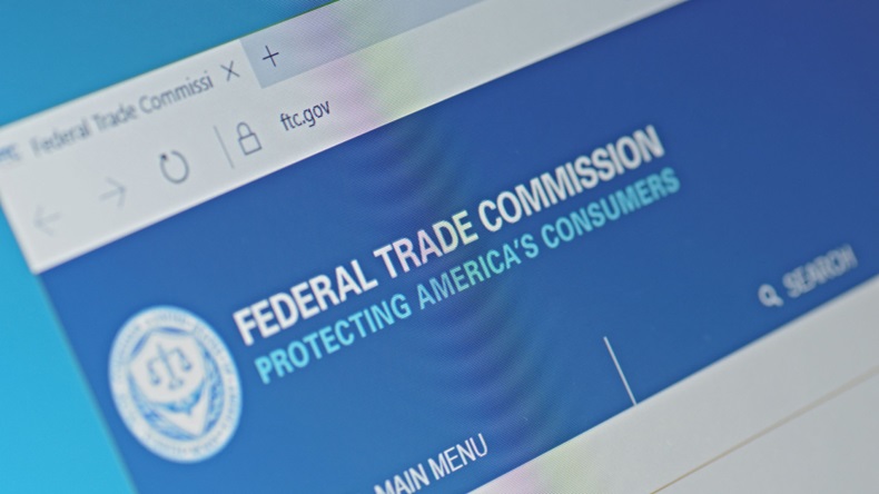 website screenshot of the FTC