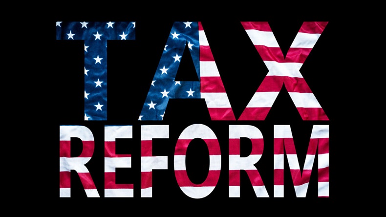 Tax Reform with US flag