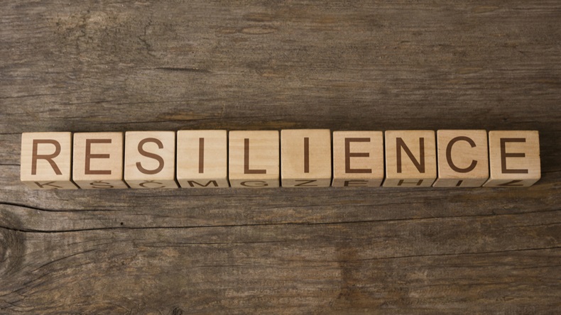 RESILIENCE word on wooden cubes - Image 