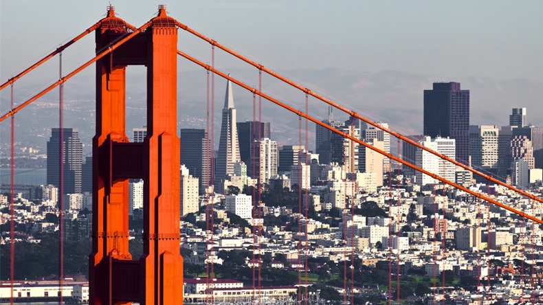 San Francisco Downtown and Golden Gate Bridge - Image 