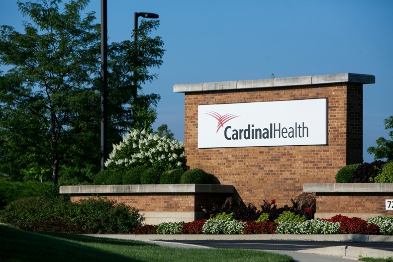 A logo sign outside of the headquarters of Cardinal Health, Inc., in Dublin, Ohio 