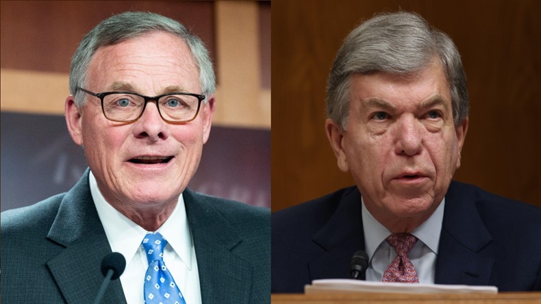 Sens. Richard Burr, R-NC, (left) and Roy Blunt, R-MO, (right) wrote to HHS Sec. Xavier Becerra to criticize the administration's inability to provide more COVID-19 tests